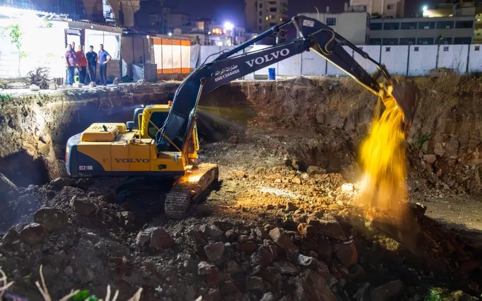 Excavation and earthworks at a site