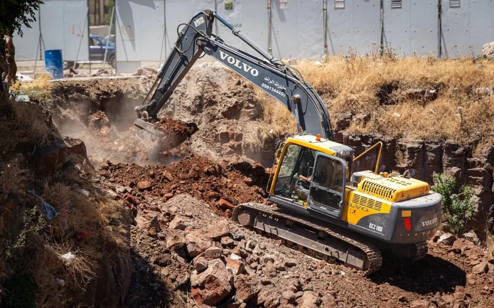 Excavation and earthworks at a site